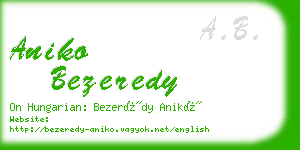 aniko bezeredy business card